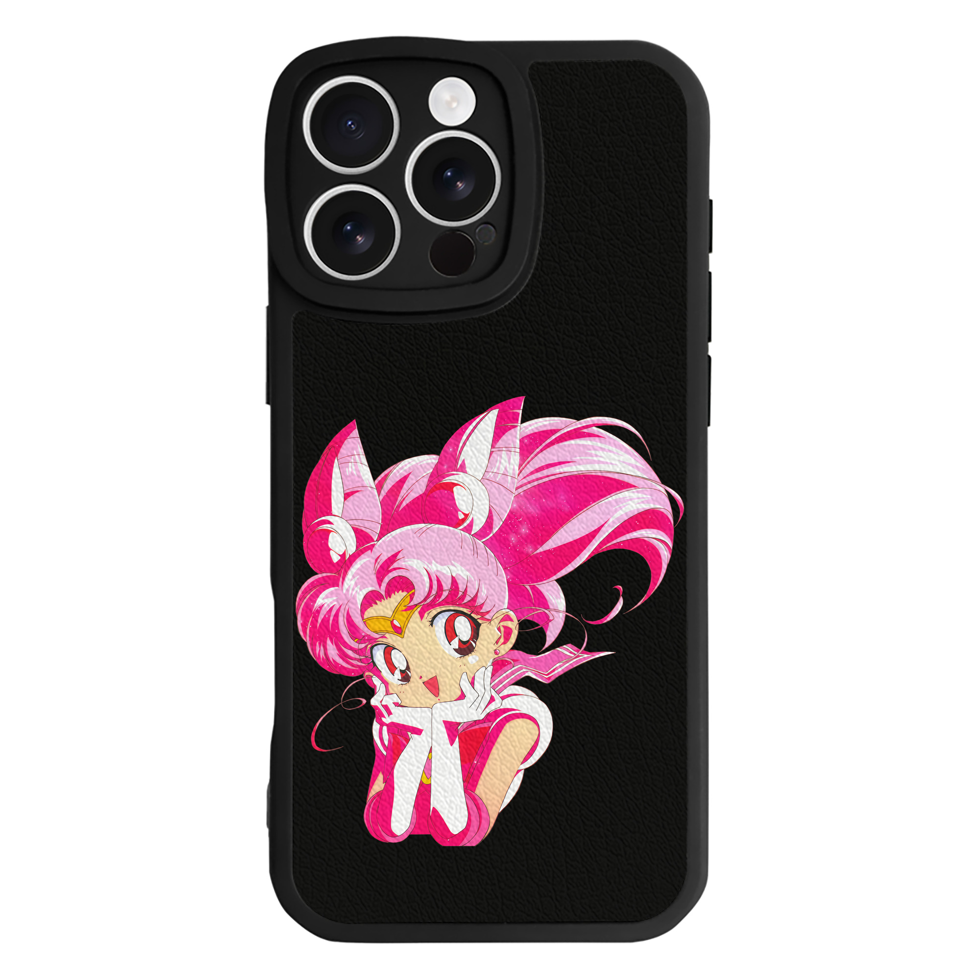 （画像用） 美少女戦士セーラームーン ちびうさ Sailor Moon Chibiusa Tsukino Usagi Small Lady Serenity 【iPhone 16シリーズ対応】シリコンスマホケース（レザー調） 材質：シリコン